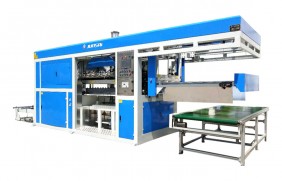 EPS地暖模块全自动吸塑机 自动传送裁切一体吸塑成型设备